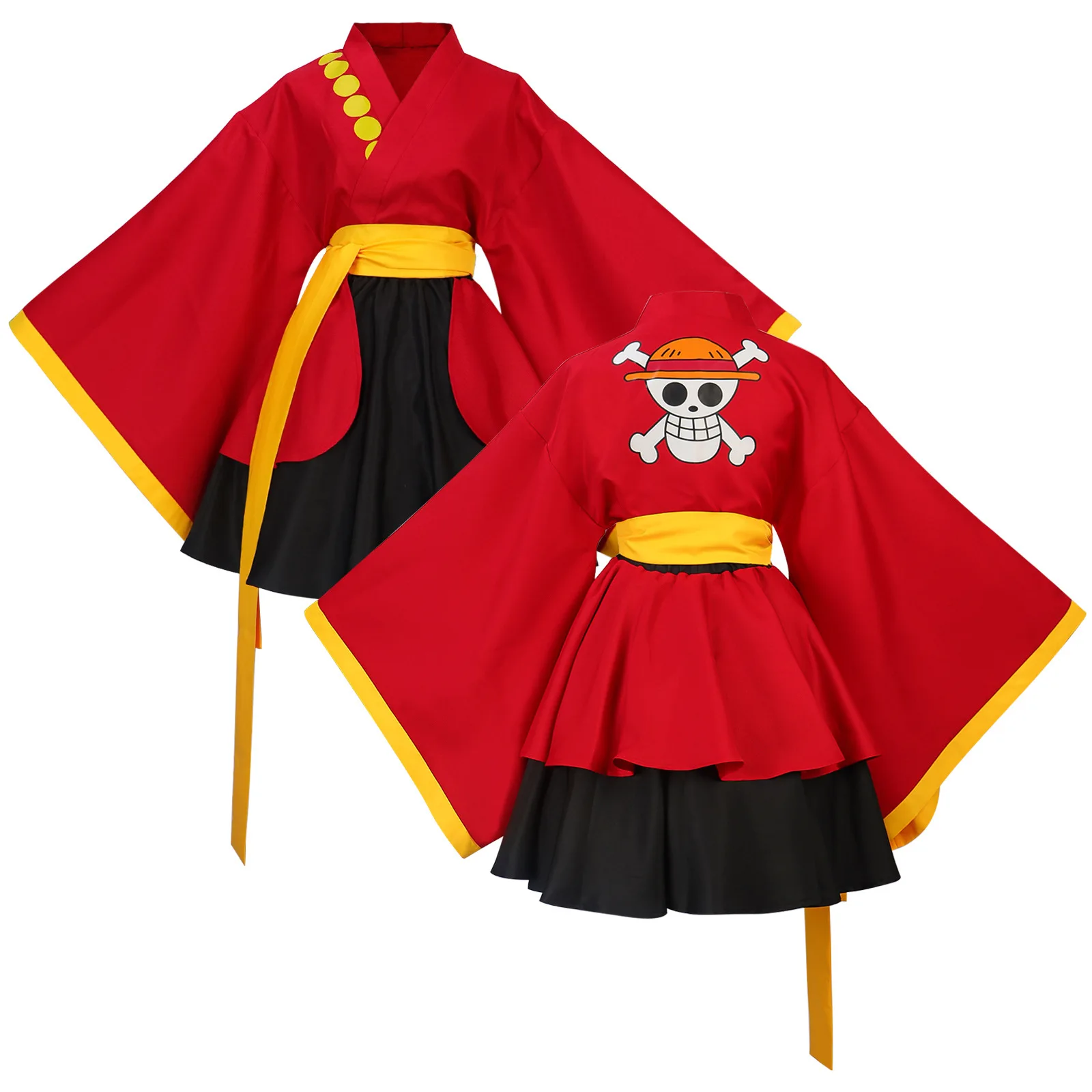 

Anime Roronoa Zoro Cosplay Costume Adult Men's Red Japanese Kimono Uniform Halloween Party Role PlayOutfits