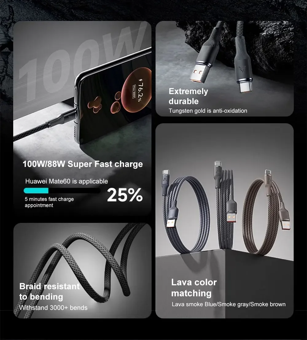 Fast Charging Data Cable 120W USB A To USB C 0.25/1/2/3m Durable Braid Line for IPhone 15 16 Xiaomi Huawei P60 Phone Charge Wire Fast Charging Data Cable 120W USB A To USB C 0.25/1/2/3m Durable Braid Line for IPhone 15 16 Xiaomi Huawei P60 Phone Charge Wire