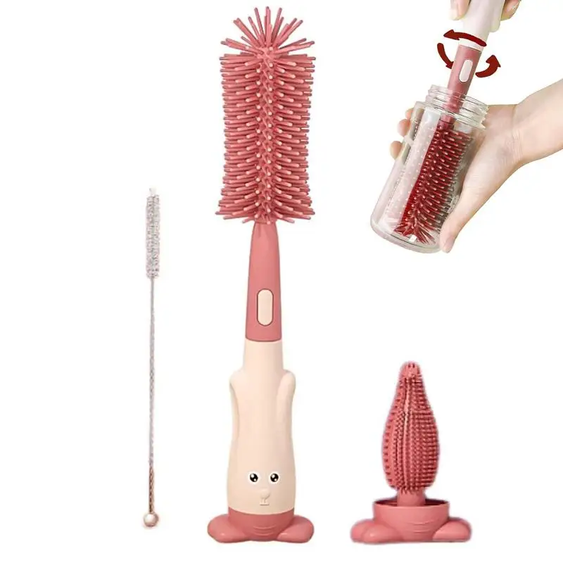 Baby Bottle Brush Set 3 In 1 Multi Functional Silicone Bottle Cleaning Brush With Stand Flexible Water Bottle Brush For Cleaning
Baby Bottle Brush Set 3 In 1 Multi Functional Silicone Bottle Cleaning Brush With Stand Flexible Water Bottle Brush For Cleaning