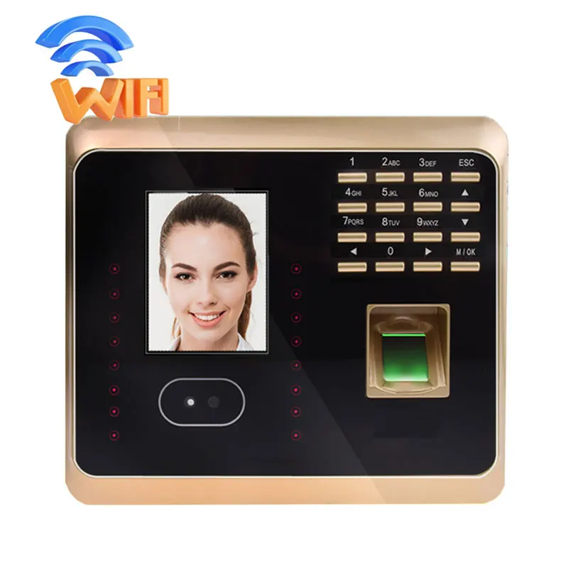 

Origional UF100 Face Recognition Time Attendance Machine With WIFI Fingerprint Reader TCP/IP Facial Clock