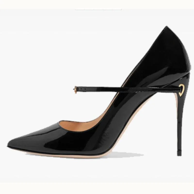 French Fashion Perforated Hole Heels Crossed Ankle Strap Pumps Patent Leather Office Lady Heels Pointed Toe Banquet High Heels
French Fashion Perforated Hole Heels Crossed Ankle Strap Pumps Patent Leather Office Lady Heels Pointed Toe Banquet High Heels