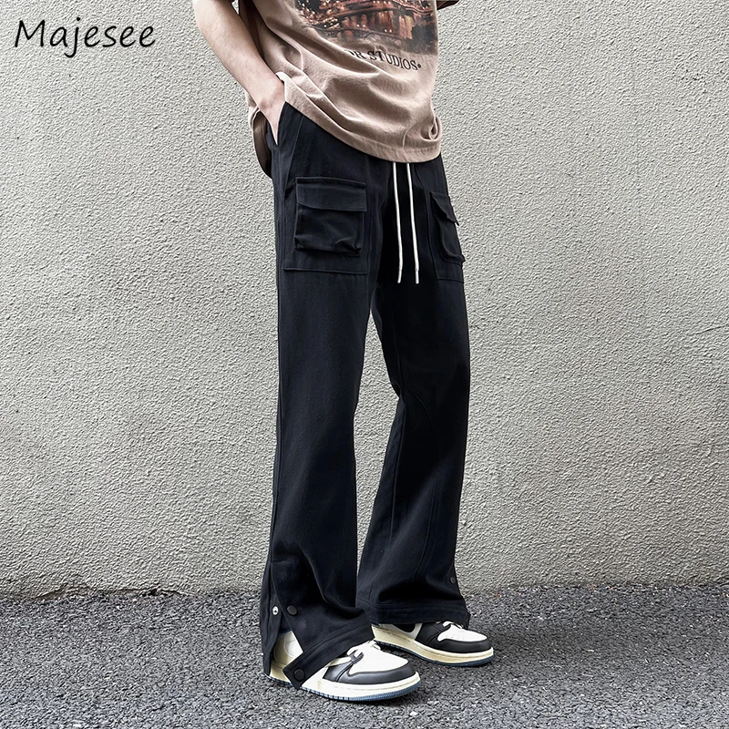 

M-3XL Cargo Pants Men Techwear Designer Multi Pockets Pantalones American Retro Streetwear Sporty Jogger All-match Trouser Chic
