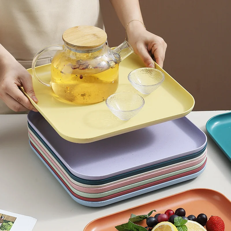 Thicken Plastic Square Storage Tray Nordic Style Multifunctional Tea Set Pan Non-slip Durable Fruit Plate Household Storage Tool
Thicken Plastic Square Storage Tray Nordic Style Multifunctional Tea Set Pan Non-slip Durable Fruit Plate Household Storage Tool