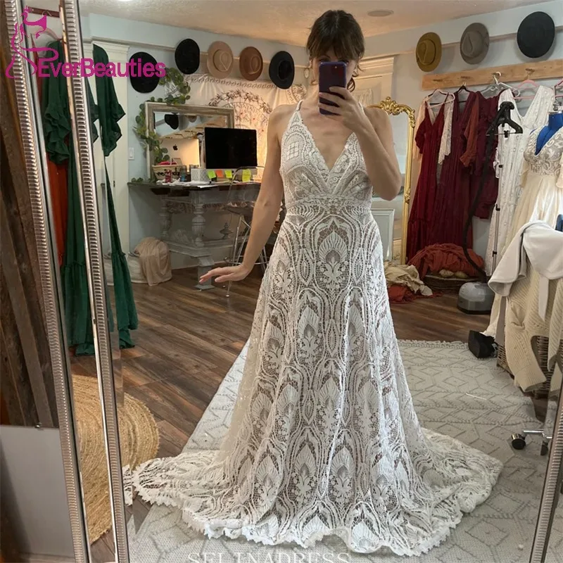 Vestido De Noiva Lace Boho Wedding Dresses Robe De Mariée Beach Wedding Gowns Plus Size Bride Dress for Woman
Vestido De Noiva Lace Boho Wedding Dresses Robe De Mariée Beach Wedding Gowns Plus Size Bride Dress for Woman