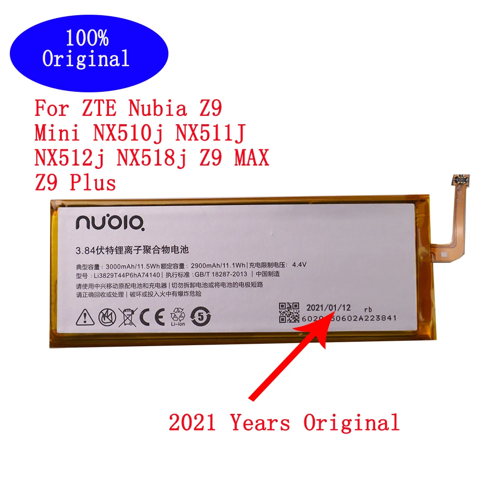 Новинка 3000mAh Li3829T44P6hA74140 Аккумулятор для ZTE Nubia Z9 Mini NX510j NX511J NX512j NX518j Z9 MAX Z9 Plus Мобильный телефон батареи
Новинка 3000mAh Li3829T44P6hA74140 Аккумулятор для ZTE Nubia Z9 Mini NX510j NX511J NX512j NX518j Z9 MAX Z9 Plus Мобильный телефон батареи
