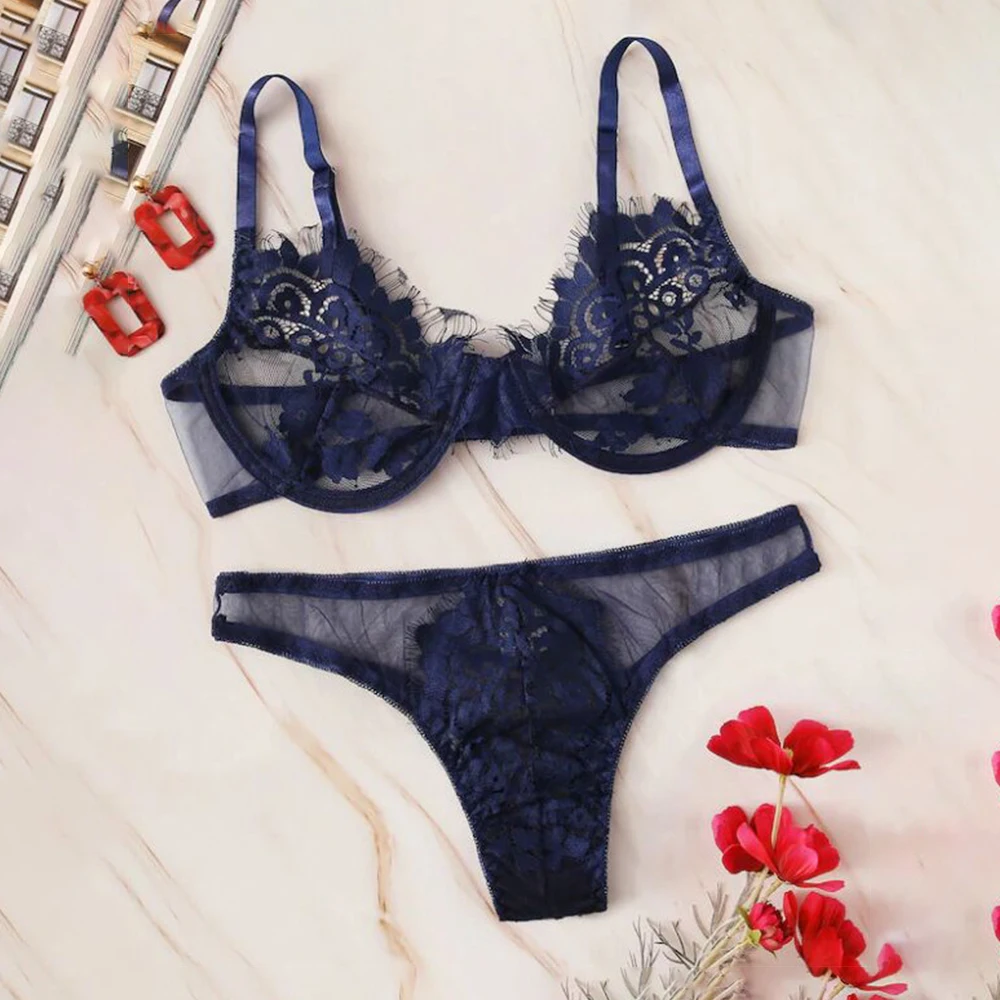 Sexy Women Lingerie Set Lace Embroidery Nightwear Ultra-thin Transparent Sleepwear Solid Bikini Lingerie Erotic Underwear
Sexy Women Lingerie Set Lace Embroidery Nightwear Ultra-thin Transparent Sleepwear Solid Bikini Lingerie Erotic Underwear