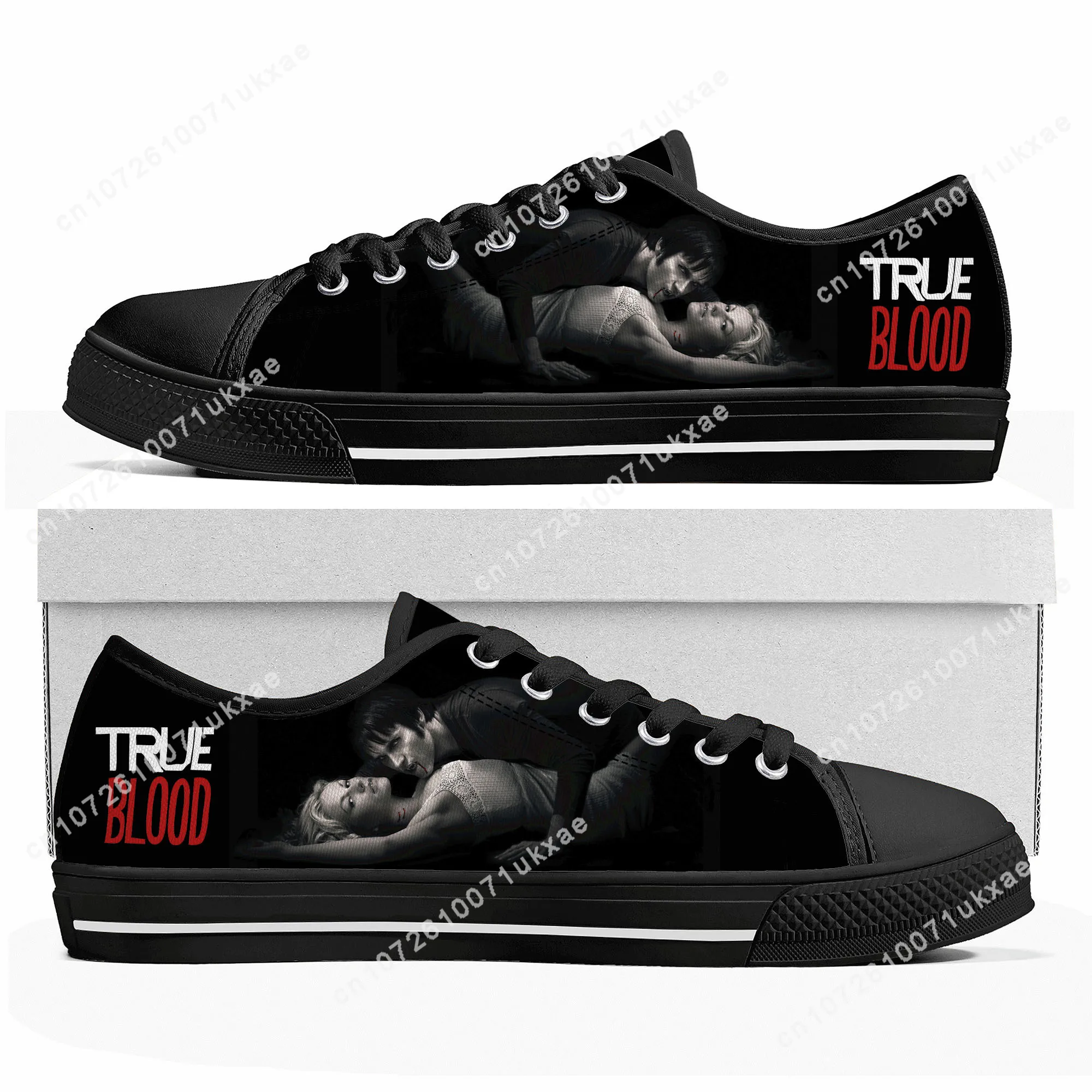 

True Blood Low Top Sneakers Mens Womens Teenager Anna Paquin Stephen Moyer Canvas Sneaker couple Casual Shoes Customize DIY Shoe