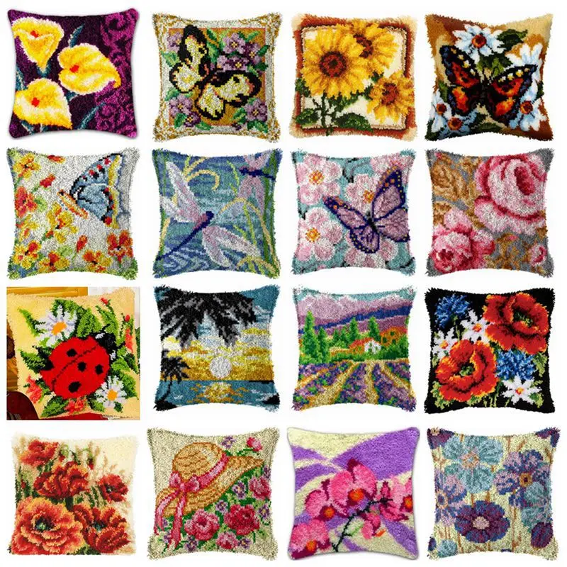 Butterfly Latch Hook Wool Flower Plant Pillow Rug Kit DIY Cross Stitch 3D Yarn Embroidery Kits Rug Canvas Carpet Embroidery Gift
Butterfly Latch Hook Wool Flower Plant Pillow Rug Kit DIY Cross Stitch 3D Yarn Embroidery Kits Rug Canvas Carpet Embroidery Gift