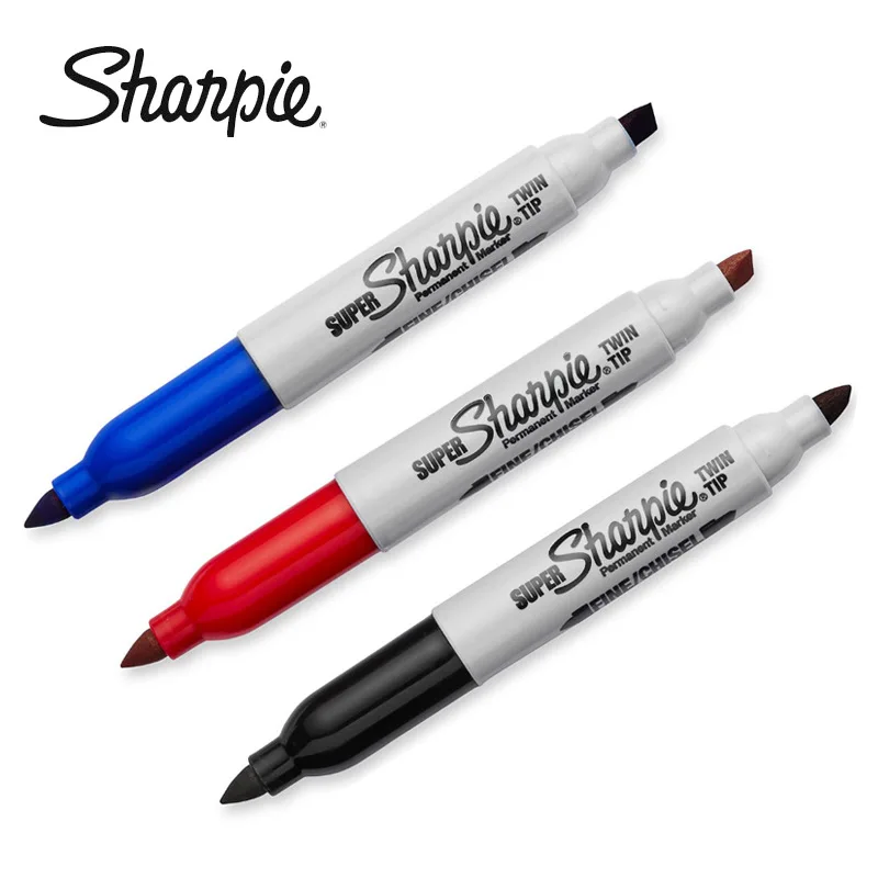 

3Colors Sharpie Double Paint Marker 2mm&5mm Waterproof Permanent Art Dust-free Marker Pen Creative Doodling Writing Stationery