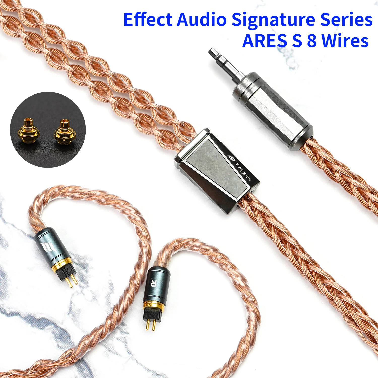 Effect Audio Signature Series ARES S 8 Wires Earphone Cable 2pin/MMCX ConX Interchangeable Connector IEMs Upgrade Cables Line
Effect Audio Signature Series ARES S 8 Wires Earphone Cable 2pin/MMCX ConX Interchangeable Connector IEMs Upgrade Cables Line