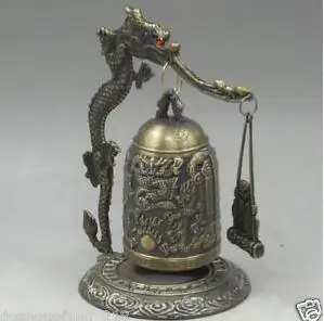 COPPER CARVED DRAGON wonderful bell STATUE Buddha Garden Decoration 100% real Brass
COPPER CARVED DRAGON wonderful bell STATUE Buddha Garden Decoration 100% real Brass