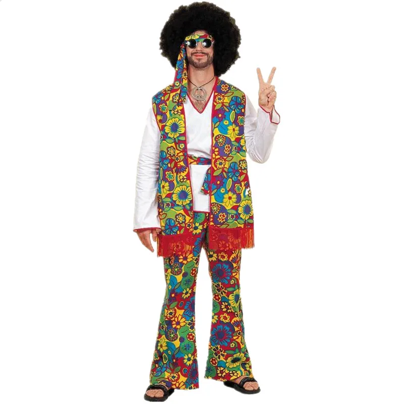 Adult Man Retro 60s 70s Hippie Costume Carnival Party Bar Nightclub Disco Hippie Cosplay Fancy Dress
Adult Man Retro 60s 70s Hippie Costume Carnival Party Bar Nightclub Disco Hippie Cosplay Fancy Dress