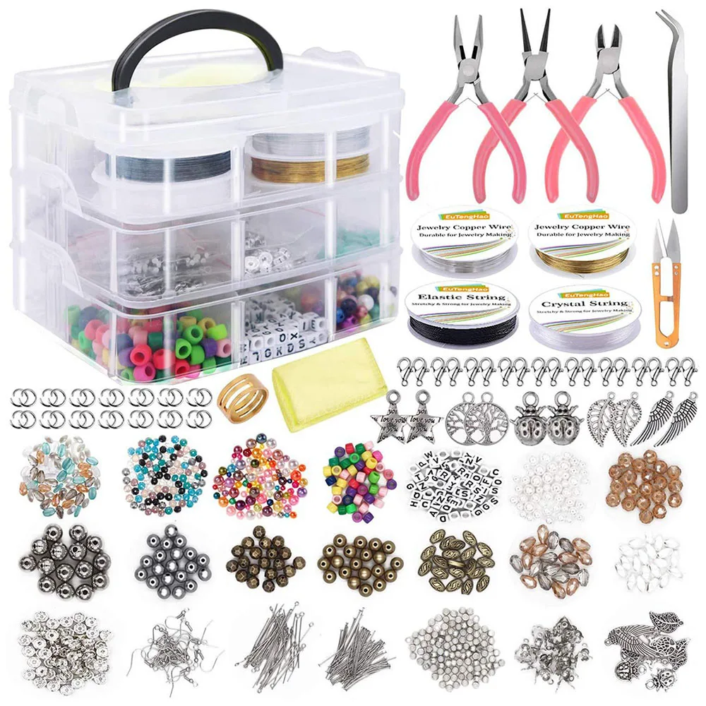 1171pcs Jewelry Findings Tool Set Jewelry Plier Open Jump Ring Tweezer Lobster Clasps Hooks Beads DIY Bracelet Earring Accessory
1171pcs Jewelry Findings Tool Set Jewelry Plier Open Jump Ring Tweezer Lobster Clasps Hooks Beads DIY Bracelet Earring Accessory