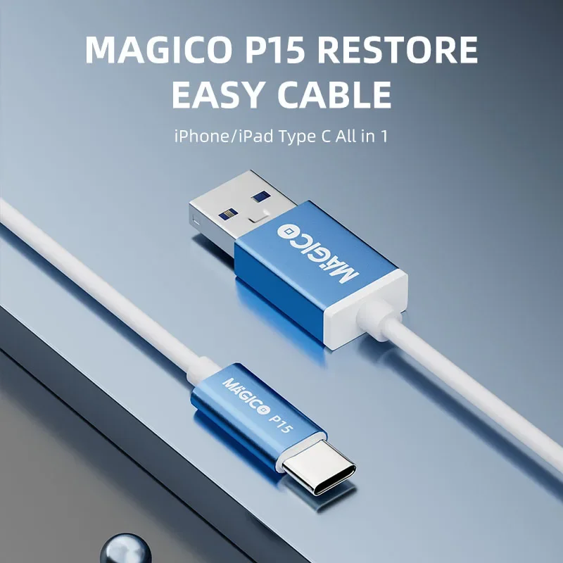 

Magico P15 Restore Easy Cable For iPhone 15 iPad Charging Restore and Data Transmission Enter Recovery Mode Without Manual Keys