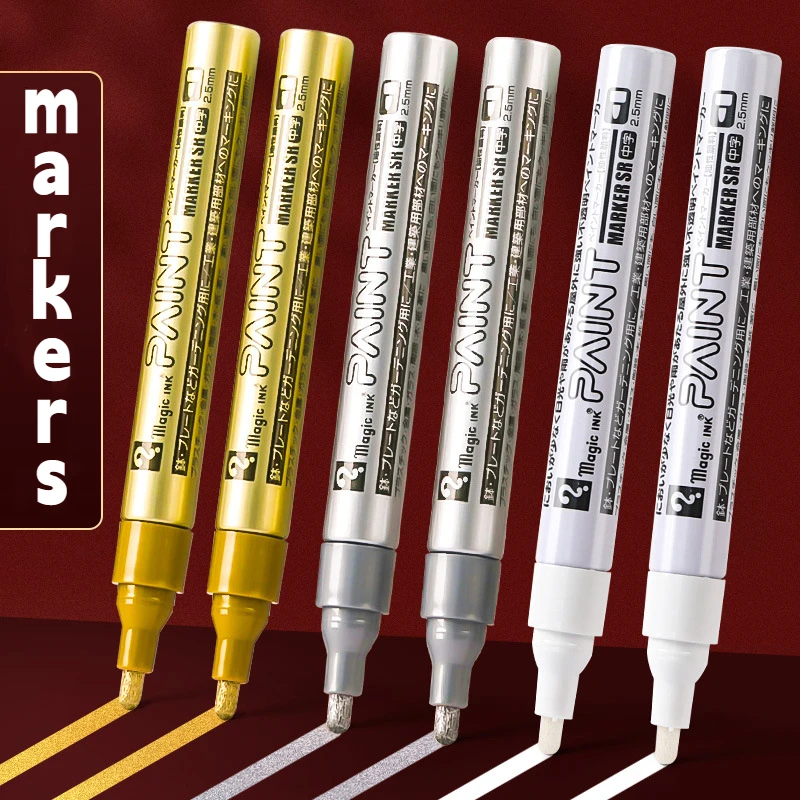 

Набор белых маркеров borминус для самостоятельного творчества, граффити, дополнительная цветная краска для шин, ручная роспись, художественный дизайн предметов, цветные маркеры, ручка