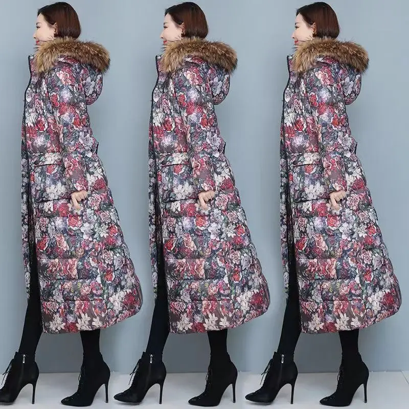 2023 New Stand Collar with Hood Down Jacket Women's Long Slim Fit Print Fashion Outerwear Versatile White Duck Coat T895
2023 New Stand Collar with Hood Down Jacket Women's Long Slim Fit Print Fashion Outerwear Versatile White Duck Coat T895