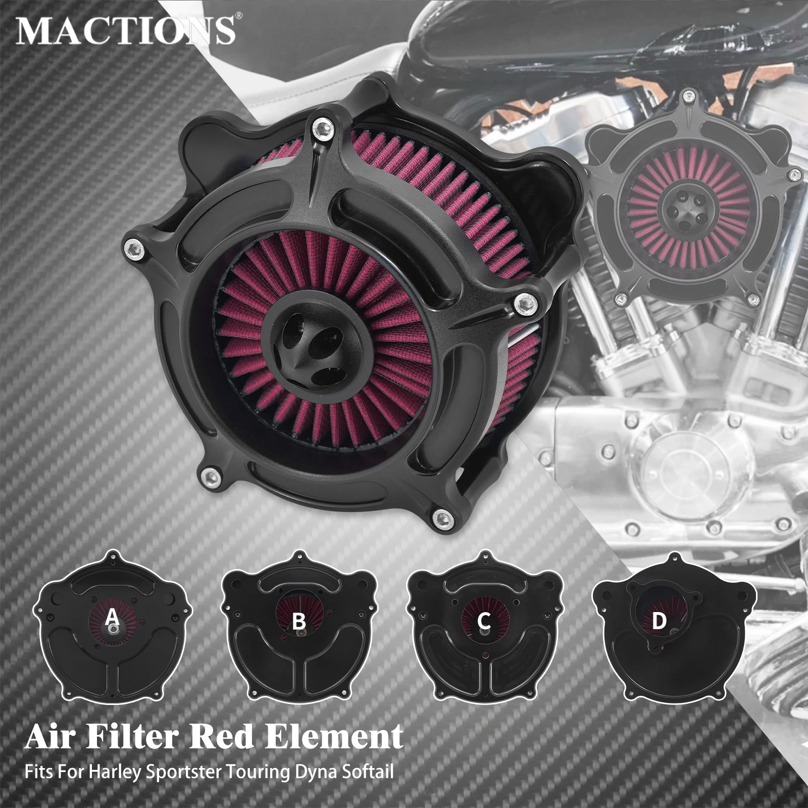 Motorcycle Air Intake Filter CNC Red Element Air Filter Cleaner Kit For Harley Touring FLHT Sportster XL883 Softail Fat Boy Dyna
Motorcycle Air Intake Filter CNC Red Element Air Filter Cleaner Kit For Harley Touring FLHT Sportster XL883 Softail Fat Boy Dyna