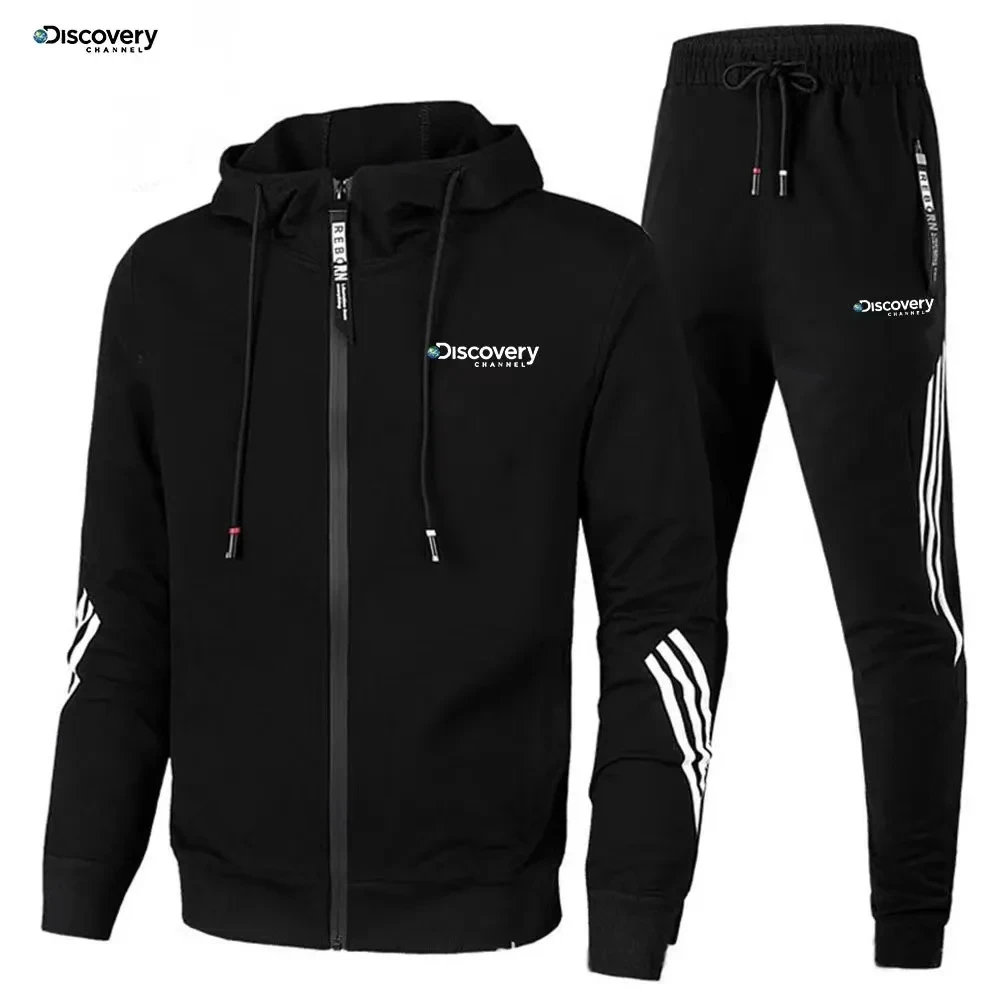 Jaqueta de zíper respirável masculina, roupas esportivas de corrida, descoberta do lazer, outono, inverno, casal, 2 peças 
Jaqueta de zíper respirável masculina, roupas esportivas de corrida, descoberta do lazer, outono, inverno, casal, 2 peças
