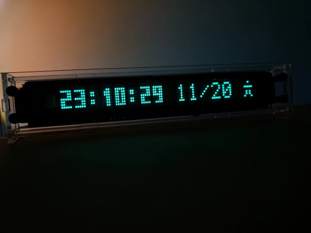 VFD clock page turning clock timing reminder vacuum fluorescent display WIFI timing automatic manual brightness
VFD clock page turning clock timing reminder vacuum fluorescent display WIFI timing automatic manual brightness