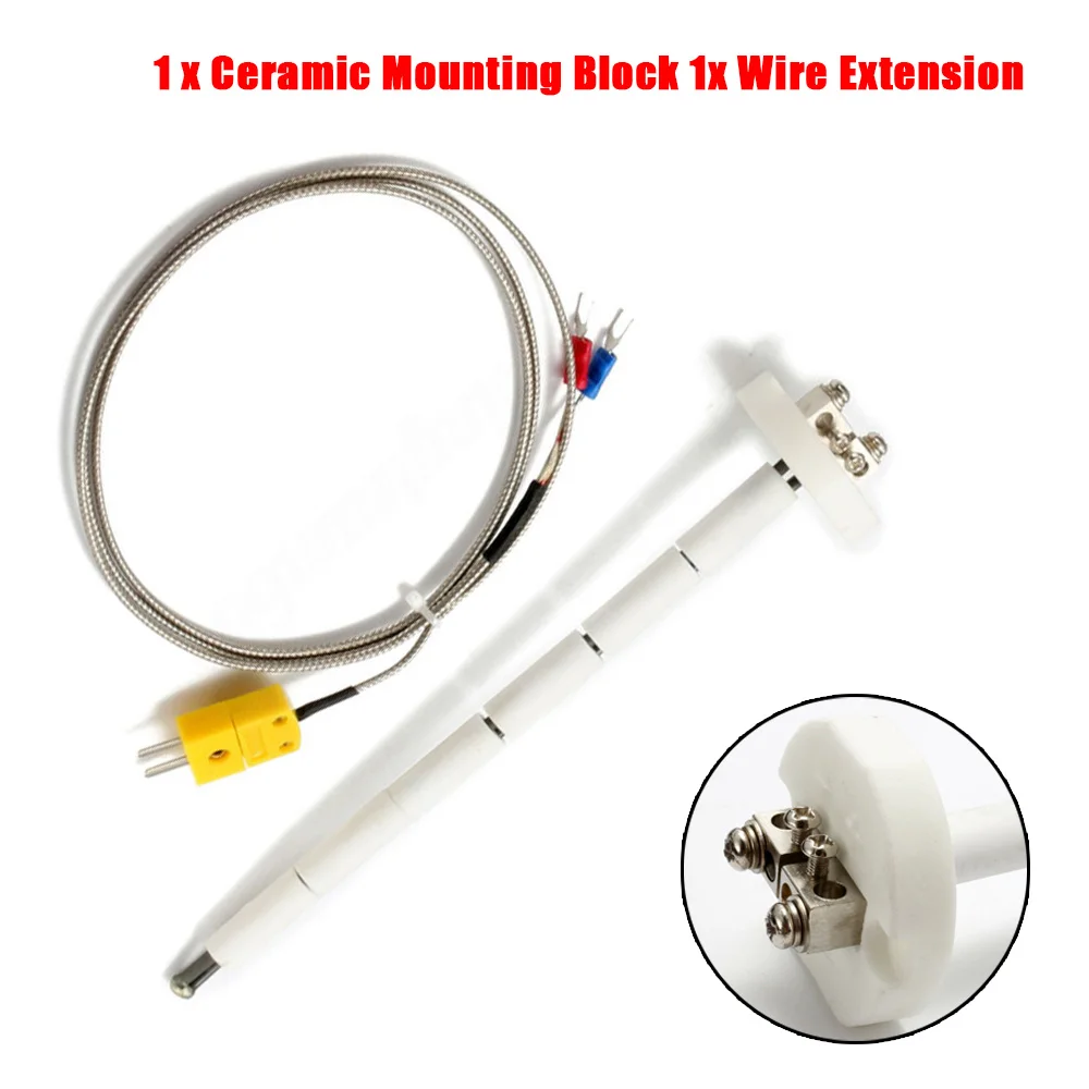 Thermocouple M8 1meter Type K 100mm Probe Screw Thread Cable Temperature Sensor -50 To 1300 °C Degree Ceramic Kiln Probe
Thermocouple M8 1meter Type K 100mm Probe Screw Thread Cable Temperature Sensor -50 To 1300 °C Degree Ceramic Kiln Probe