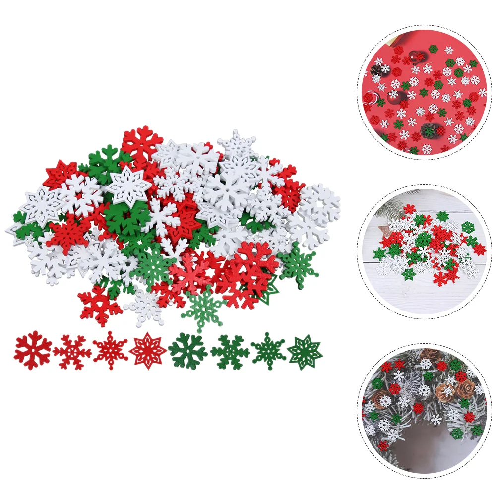 

Wooden Snowflakes Christmas Tags Snowflake Cutouts For Crafts Mixed With Red White Green Snowflake Wood Christmas Chips