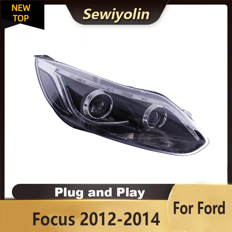 

For Ford Focus 2012-2014 Car Accessories Headlight Assembly LED Lights Lamp DRL Signal Plug And Play Daytime Running