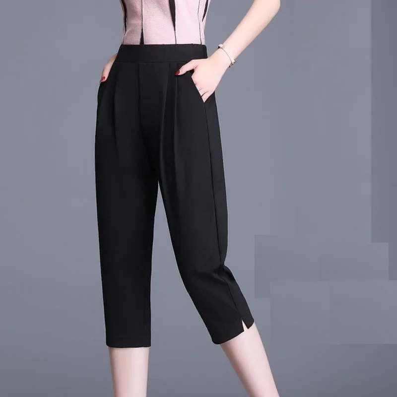 Capris Women's Summer Black Thin Straight Leg Pants 2023 New Loose Casual Pants
Capris Women's Summer Black Thin Straight Leg Pants 2023 New Loose Casual Pants