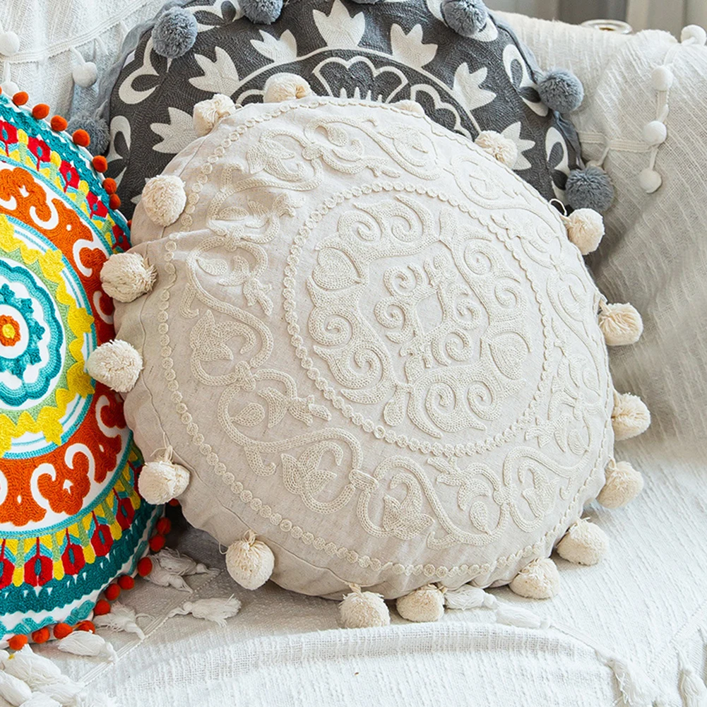 1pc Pillow Case Morocco Ethnic Style Hand-Embroidery Round Pillow Case Living Room Sofa Decorate Home Textile Accessories
1pc Pillow Case Morocco Ethnic Style Hand-Embroidery Round Pillow Case Living Room Sofa Decorate Home Textile Accessories