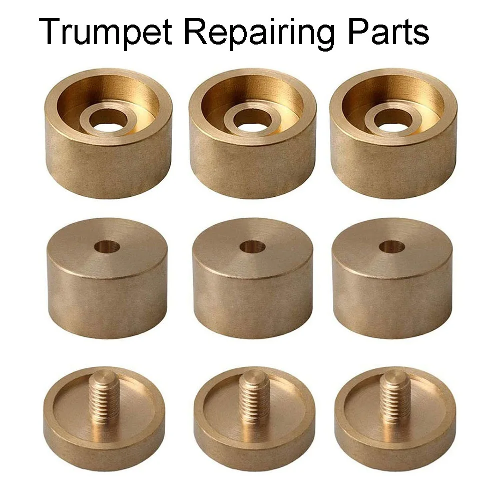 

Repairing Trumpet Parts 1 Set 16mm 9 Pcs Accessories Copper Cover DIY Finger Buttons Parts Replacement Quality