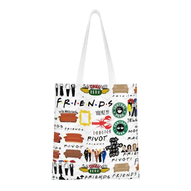 Custom Vintage Friends Symbol Collage Canvas Shopping Bag Women Reusable Grocery TV Show Tote Shopper Bags
Custom Vintage Friends Symbol Collage Canvas Shopping Bag Women Reusable Grocery TV Show Tote Shopper Bags