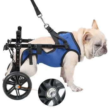 큰 바퀴 개 휠체어, 등 다리 조절 가능, 이동 보조기구, 장애인 반려동물용, 개 다리 버팀대 및 엉덩이 지지대