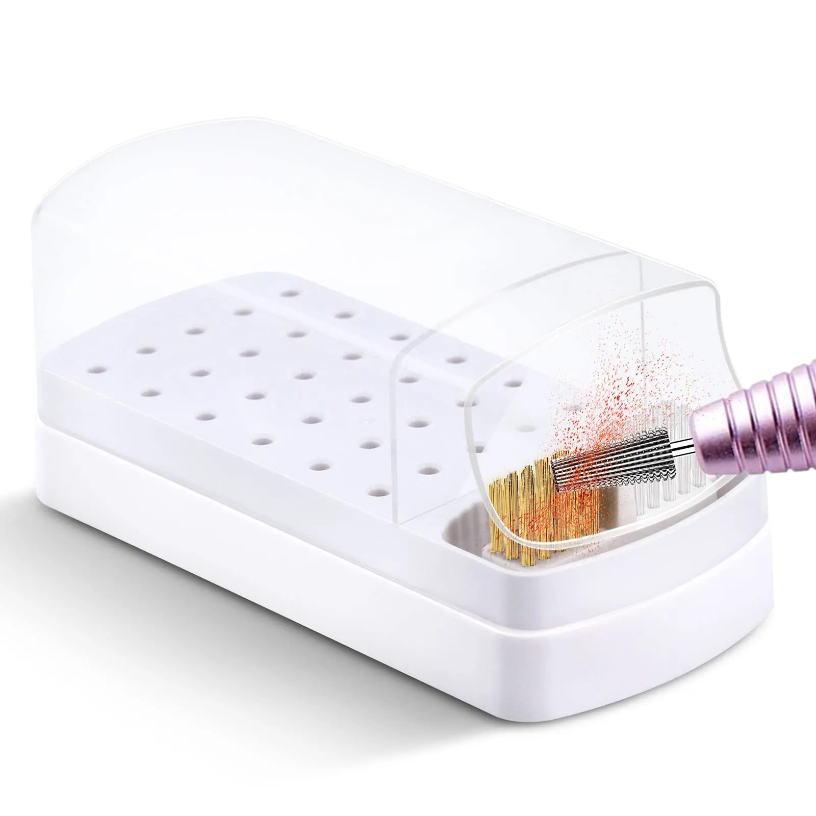 2 In 1 Nail Bits Holder 30 Holes Storage Case with Steel Wire Nylon Cleansing Brushes Milling Cutte Organizer Nails Accessories
2 In 1 Nail Bits Holder 30 Holes Storage Case with Steel Wire Nylon Cleansing Brushes Milling Cutte Organizer Nails Accessories