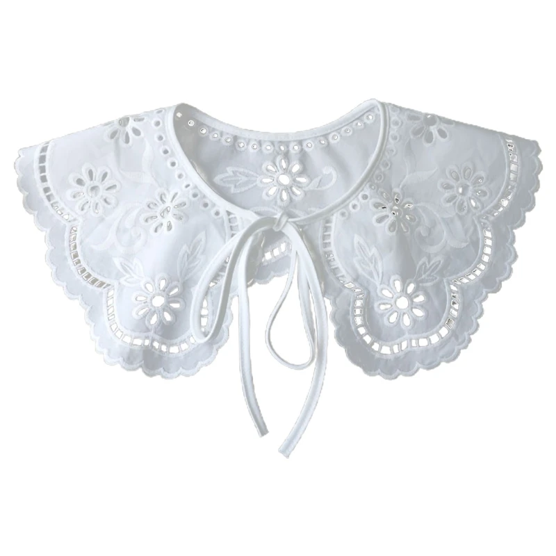

Женский осенний накладной воротник во французском стиле с цветочной вышивкой, полурубашка с лацканами, ожерелье, шаль, доставка