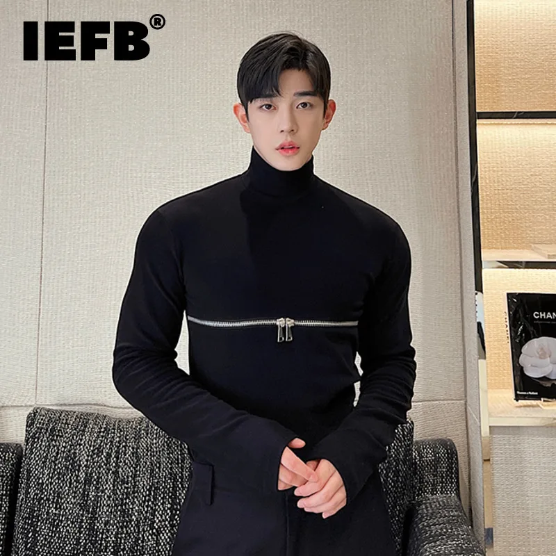 IEFB Autumn Winter Design Zipper Thickened Versatile Long Sleeve Backing 2023 Solid Color High Neck Male Pullover 9A6192 
IEFB Autumn Winter Design Zipper Thickened Versatile Long Sleeve Backing 2023 Solid Color High Neck Male Pullover 9A6192