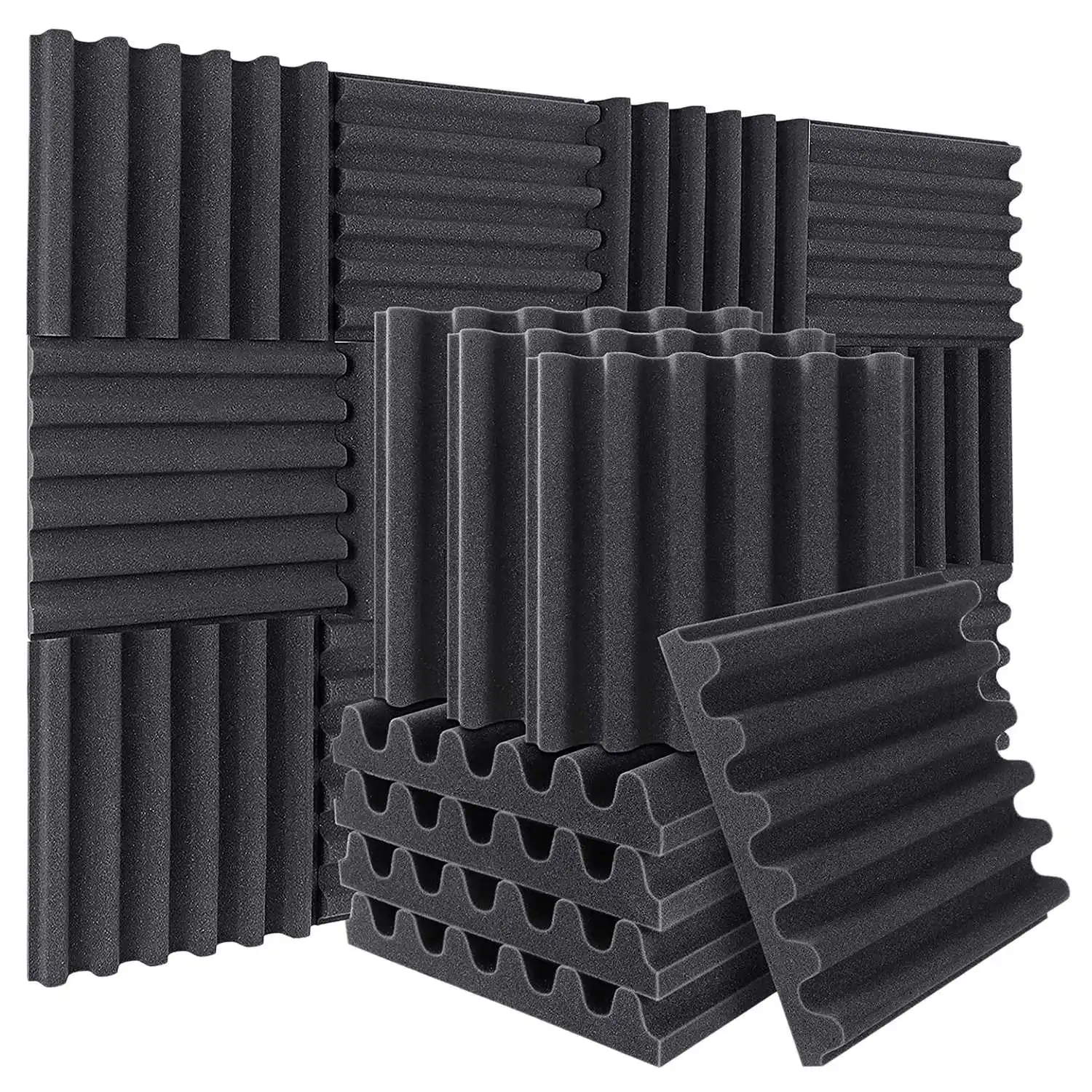 12 шт. панели из акустической пены дугообразная студийная пена, 2x12x12 дюймов Звукоизоляционная пена высокой плотности для акустической обработки
12 шт. панели из акустической пены дугообразная студийная пена, 2x12x12 дюймов Звукоизоляционная пена высокой плотности для акустической обработки