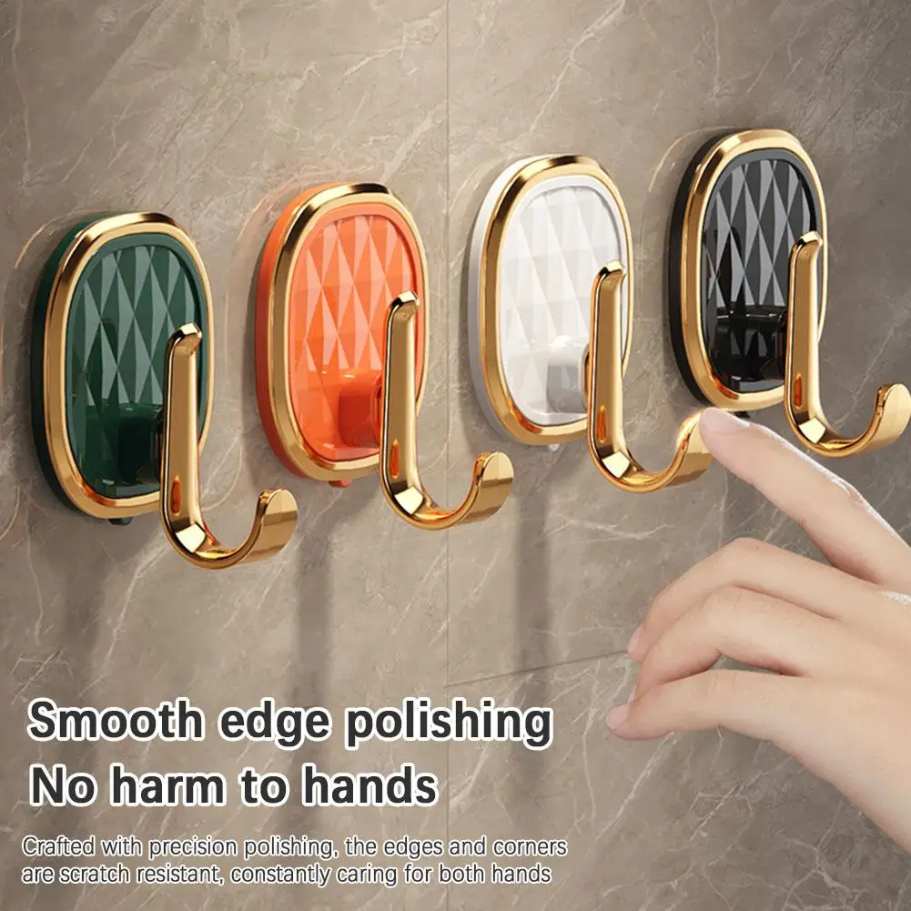 

Plastic Hook Sticks Non-Punching Strong Sticky Hooks No Trace Wall Hooks for Kitchen Bathroom Bedroom Office Hangings Hooks K2P8