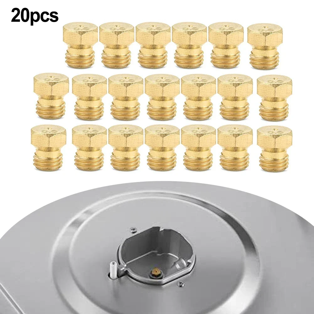 20Pcs Brass Jet Nozzle Propane Burner Orifice Kit Grill Replacement Parts Outdoor Cooking Equipment BBQ Tools & Accessories
20Pcs Brass Jet Nozzle Propane Burner Orifice Kit Grill Replacement Parts Outdoor Cooking Equipment BBQ Tools & Accessories