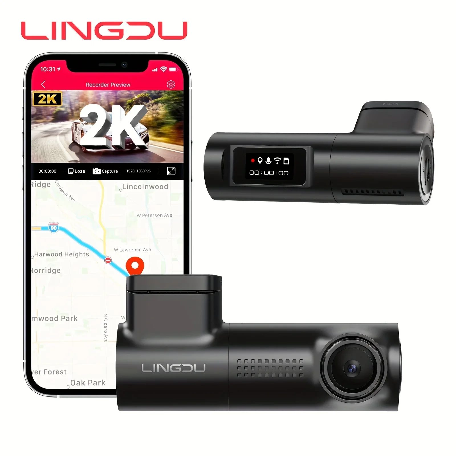 

High-Tech Smart Mini WiFi GPS Dash Camera With 0.96 Inch Screen, Super Night Vision, WDR for Cars, 24H Parking Mode, Loop Record