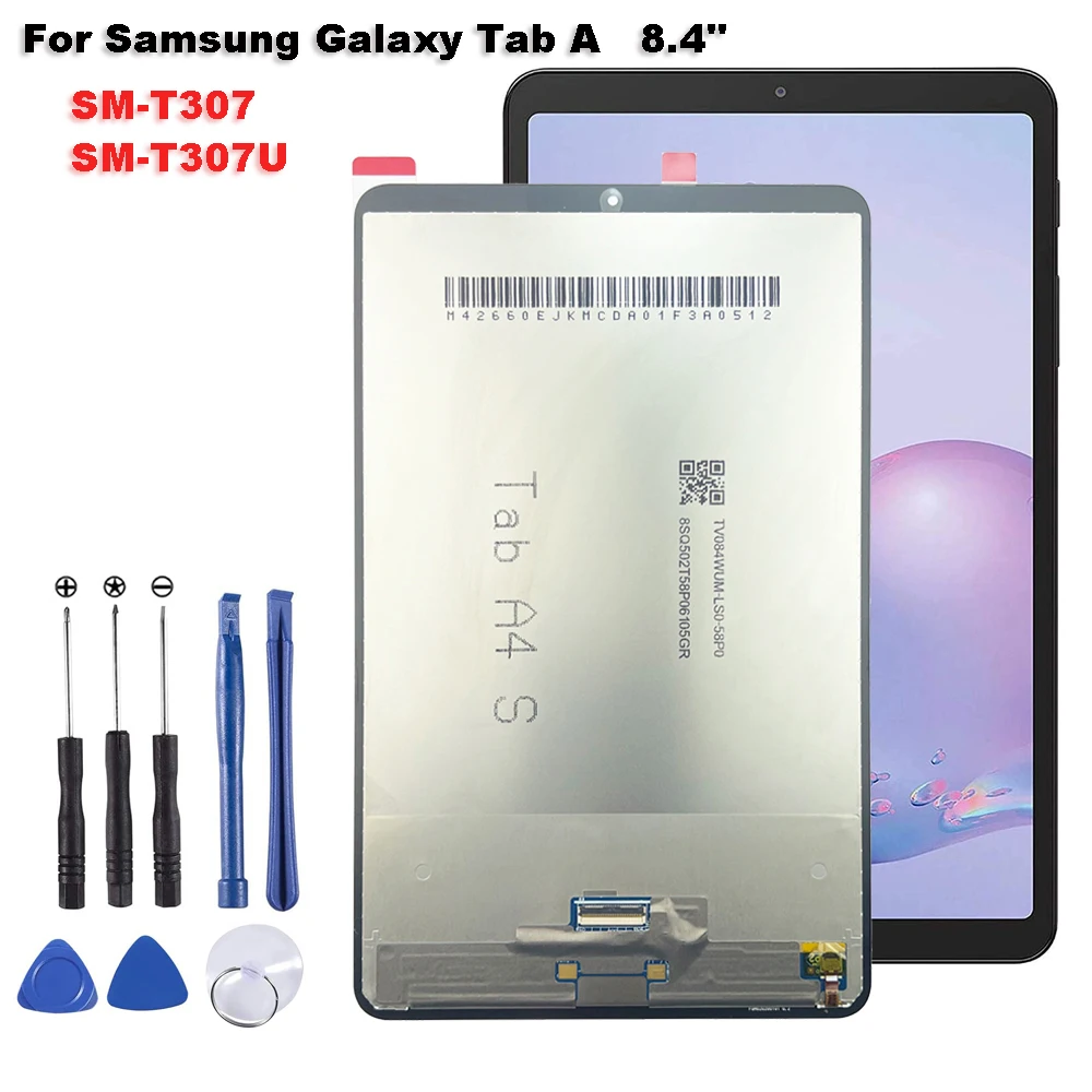 

Новинка, для Samsung Galaxy Tab, планшетов, T307, T307U, ЖК-дисплей 8,4 дюйма, сенсорный экран, дигитайзер, стекло в сборе, ремонт