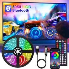 USB LED Strip Light Bluetooth 1-20M RGB 5050 5V RGB Lights Flexible LED Lamp Tape Ribbon TV Desktop Screen BackLight Diode Tape
USB LED Strip Light Bluetooth 1-20M RGB 5050 5V RGB Lights Flexible LED Lamp Tape Ribbon TV Desktop Screen BackLight Diode Tape
