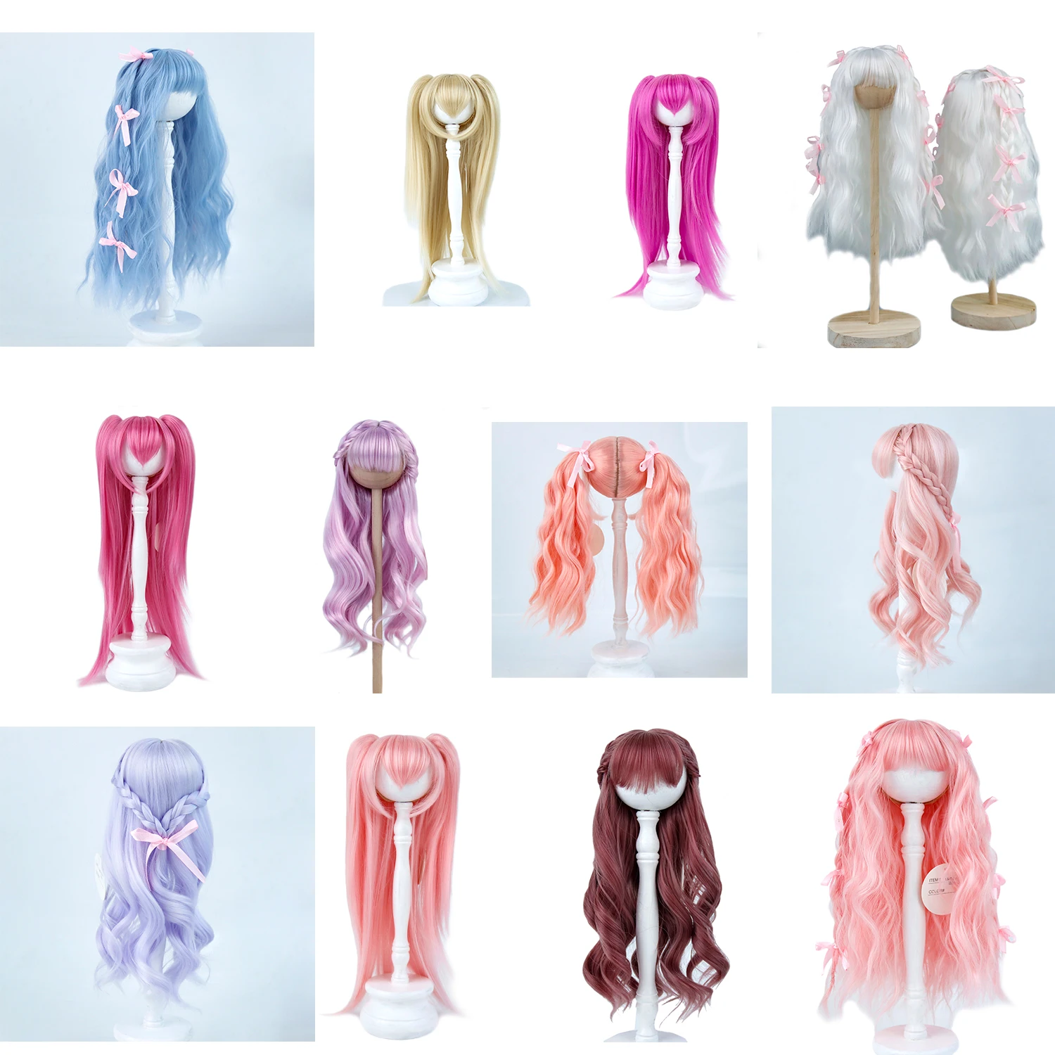 Doll Wig 1/4 7-8 inch Long Curly Hair Purple Milk Silk Soft Wire for BJD/ SD/Smart Doll/MSD/Minifee/Yosd Doll Accessories
Doll Wig 1/4 7-8 inch Long Curly Hair Purple Milk Silk Soft Wire for BJD/ SD/Smart Doll/MSD/Minifee/Yosd Doll Accessories