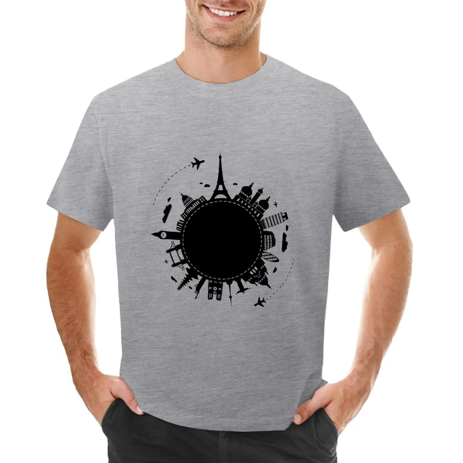 Around The World T-Shirt Short sleeve tee tees blacks Men's t shirts 
Around The World T-Shirt Short sleeve tee tees blacks Men's t shirts