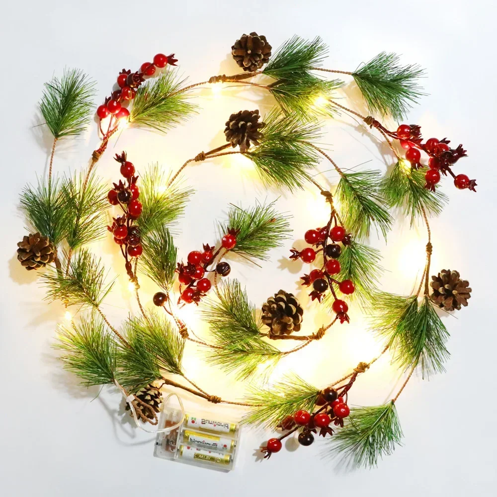 2M 20 LED Pinecones Christmas Garland Light Leaves Red Fruit Fairy String Light for Wedding Party Holiday Tree Decor
2M 20 LED Pinecones Christmas Garland Light Leaves Red Fruit Fairy String Light for Wedding Party Holiday Tree Decor