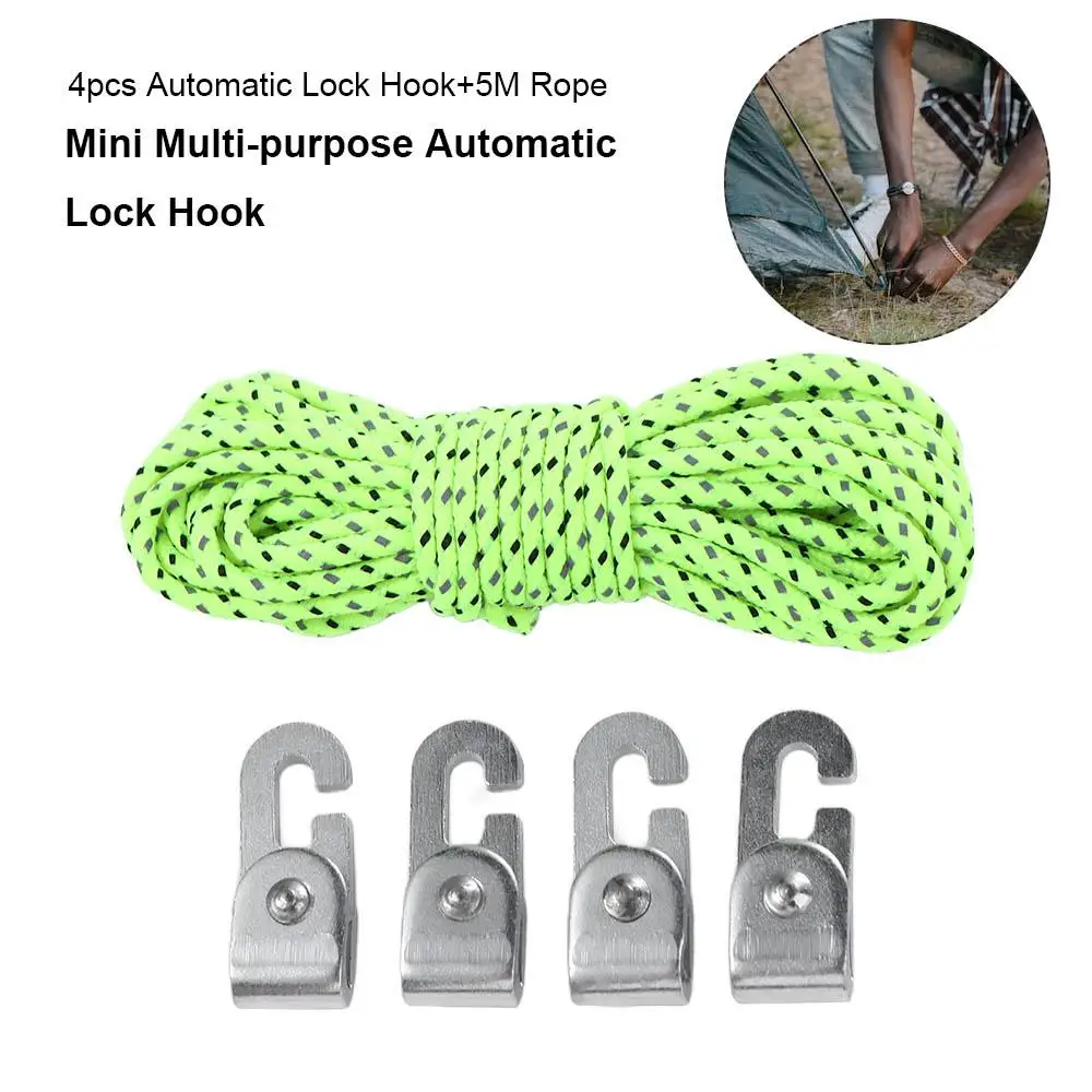 

Fast Tighter Knot Easy Free From Knots No Knot Hook Tighten Rope Kit Automatic Lock Hook Camping Tent Hook Self-Locking Hooks