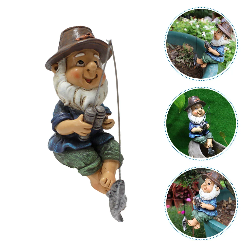 

Decor Decorative Ornaments Courtyard Resin Adornment Garden Dwarf Figurine Decorate Statue Household Gnome Figure