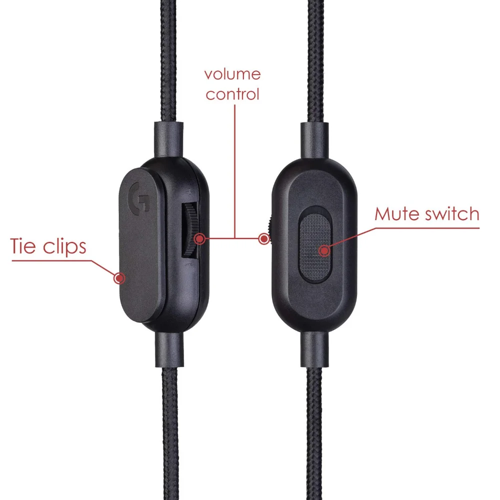 2.0M Braided Replacement Cable Extension Cord Wire for Logitech G433 G233 G Pro X Gaming Headset With Mute Volume Control Clip 2.0M Braided Replacement Cable Extension Cord Wire for Logitech G433 G233 G Pro X Gaming Headset With Mute Volume Control Clip