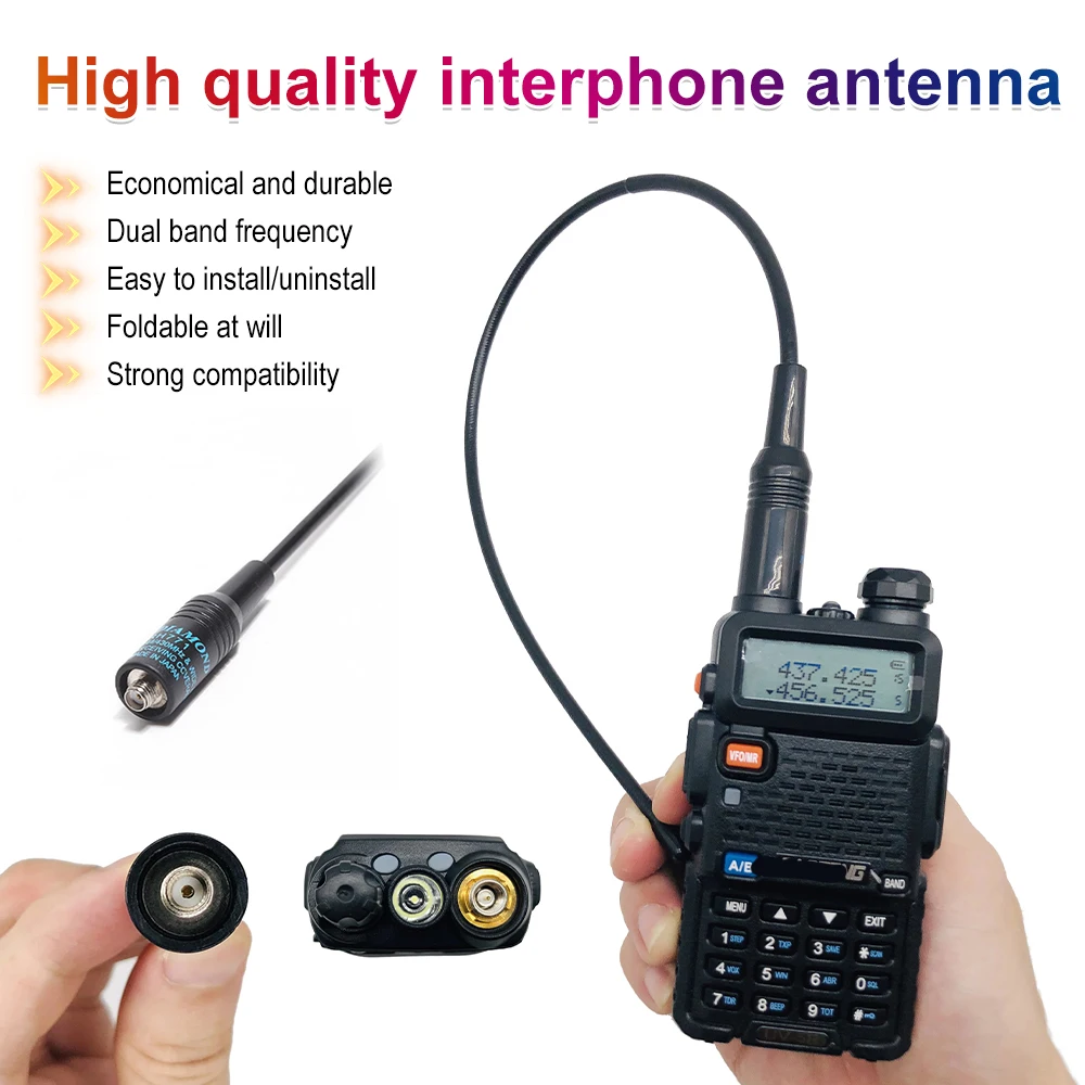 NA-771 Walkie-Talkie Dual Band High Gain SMA Female Antenna Two Way Radios Soft Antenna For BAOFENG UV5R UV5RA BF-888S UV-S9
NA-771 Walkie-Talkie Dual Band High Gain SMA Female Antenna Two Way Radios Soft Antenna For BAOFENG UV5R UV5RA BF-888S UV-S9