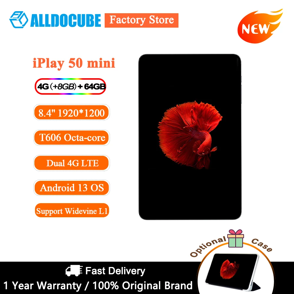 

【2023】Alldocube iPlay 50 mini Tablet PC 8.4 inch UNISOC T606 Android 13 OS Widevine L1 4GB RAM(+Virtual Memory 8GB) 64GB ROM