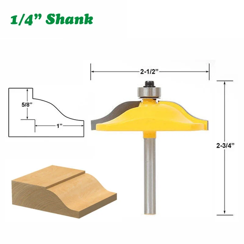 1PC 1/4" 6.35MM Shank Milling Cutter Wood Carving Raised Panel Router Bit Ogee & Bead Cove Door Milling Cutter for Wood Cutting 
1PC 1/4" 6.35MM Shank Milling Cutter Wood Carving Raised Panel Router Bit Ogee & Bead Cove Door Milling Cutter for Wood Cutting