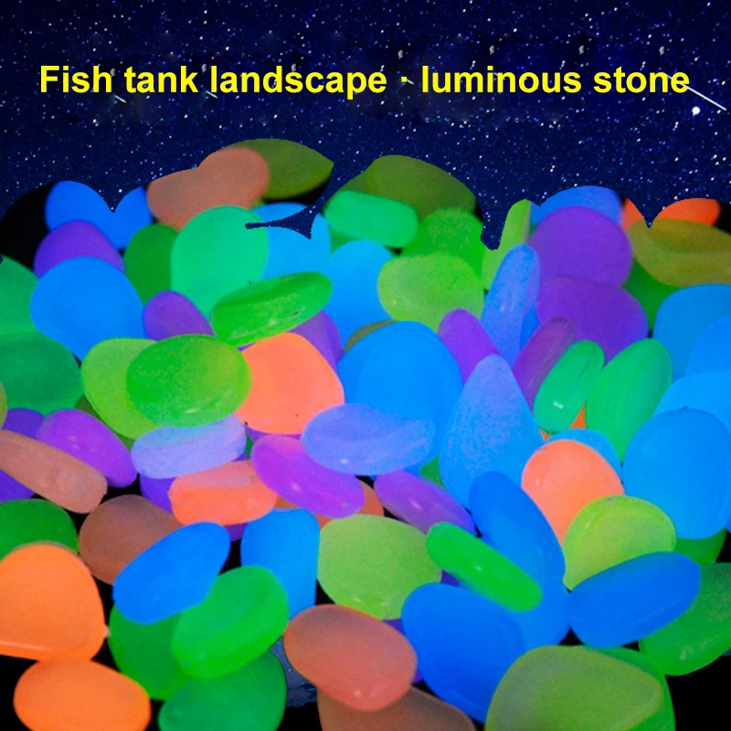 

Luminous Stones Glow In Dark Garden Pebbles Fish Tank Decoration Pebble Rocks Aquarium Multicolor Glow Stones